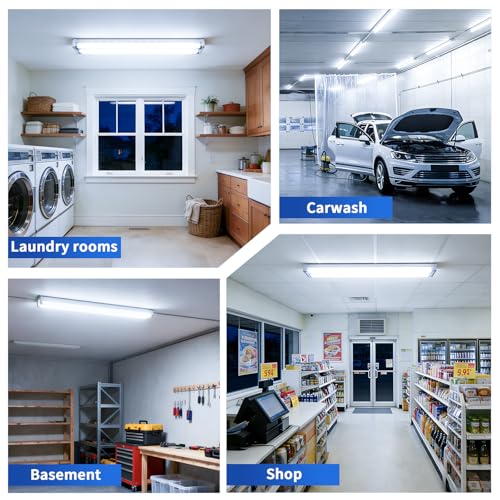 JESLED T8 LED 4FT Type A+B Light Bulbs, 24W(65W Equivalent), 3200LM, 6000K, Plug and Play or Ballast Bypass, 4 Foot LED Fluorescent Light Bulbs, ETL Listed, Single or Double End Powered, 4Pack by JESLED - Image 7