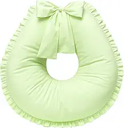 Almofada de Amamentação Babado Extra Grande Algodão (Verde)