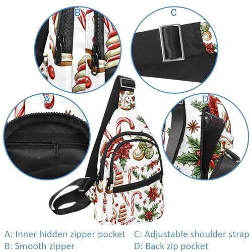 Mochila de pecho para viajes y deportes con estampado de castillo 2