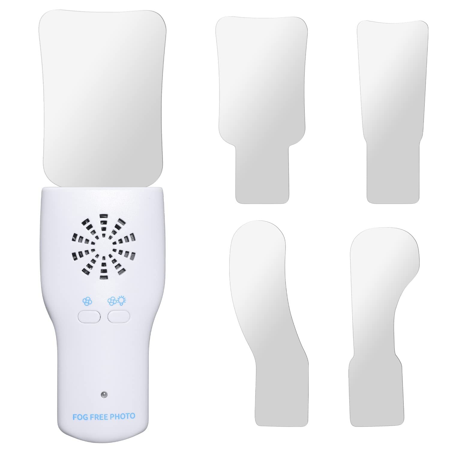 Dental Fog-Free Photography Mirrors, Dental Orthodontics Mirror Reflector, Intra-oral Teeth Inspection LED Mirror Wireless Charger & Fan mit 4 austauschbaren Spiegeln