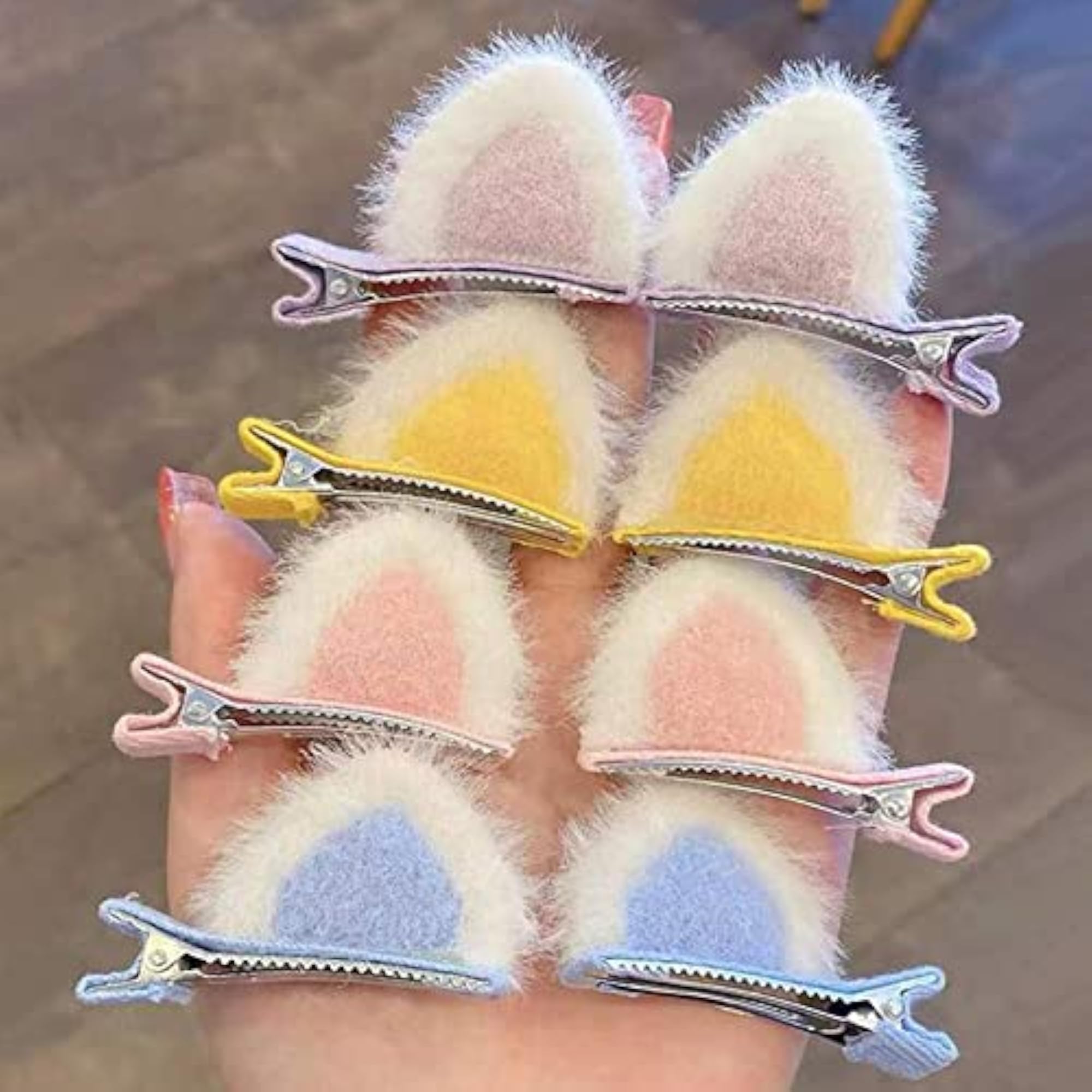 Plush Cat Ear Hair Clips for Kids