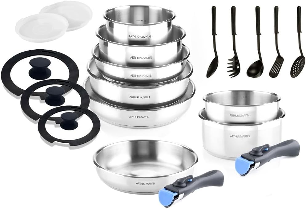 Arthur Martin AMBI20S Batterie de Cuisine Tous Feux Dont Induction Inox