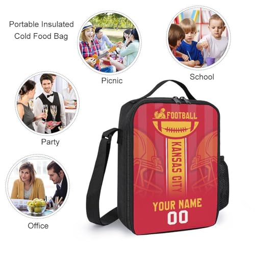Custom Kansas City Backpack Lunch Bag Pencil Case 3pcs Bag Set Personalized Name Number Fan Gifts for Girl Boy Men Women4