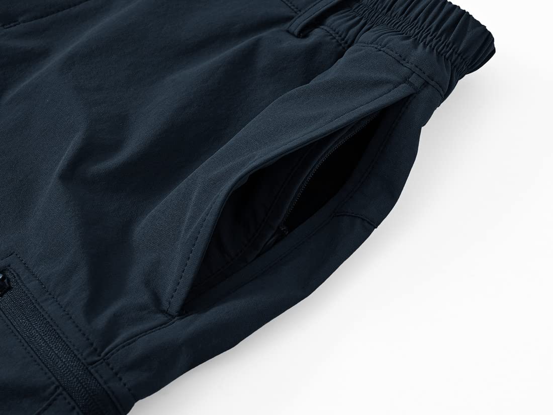 donhobo Short pour femme - Séchage rapide - Respirant - Pantalon de randonnée - Sport - Pantalon cargo d'été - Bermuda - Loisirs, bleu marine, S