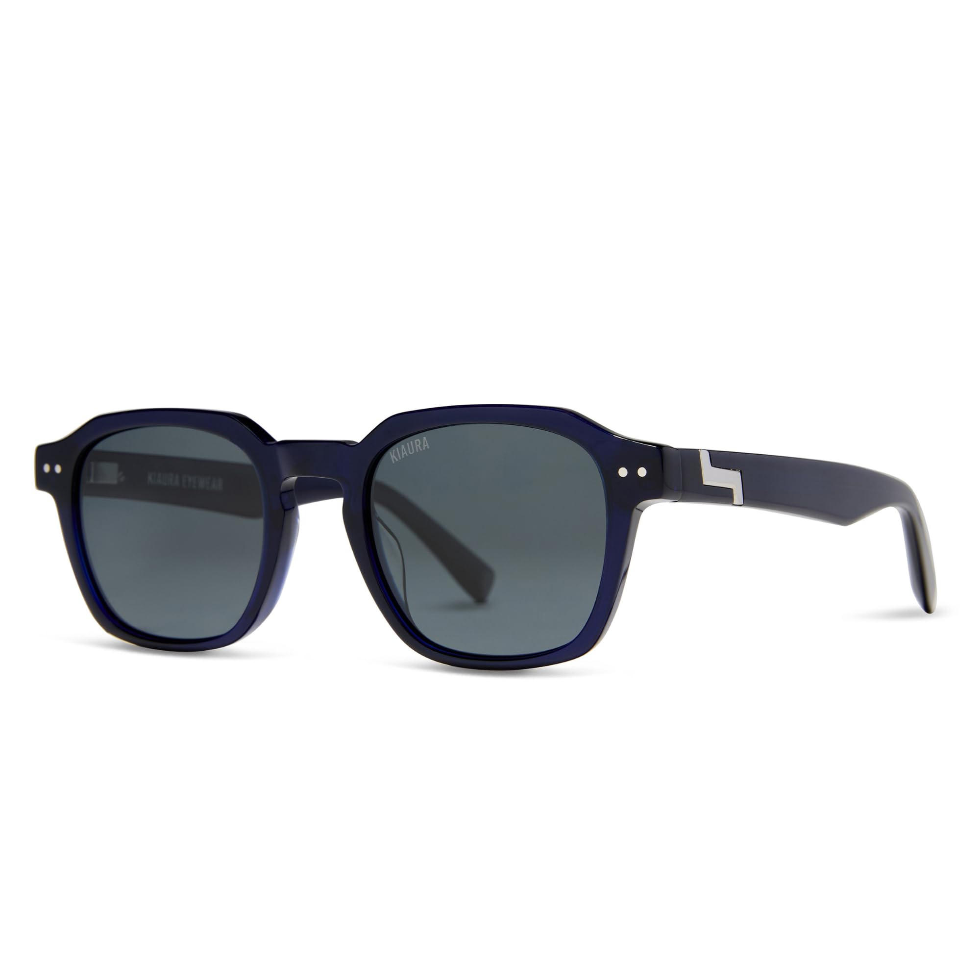 KIAURA Lautner Premium UV400 Polarized Sunglasses, XL & Original Sizes, Shape Memory Acetate Frames, Scratch-Resistant Lenses