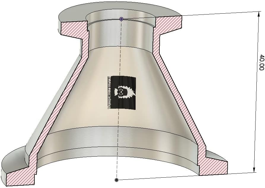 bmotiontech conical Reducer with ISO-KF Flange KF16 KF25 KF40 KF50, Made of stainlss Steel 304 (KF40 to KF16 Reducer, 1 PCs)