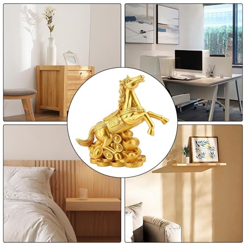 Figurine de bureau dorée bibelot tendance pour librairie café et fête