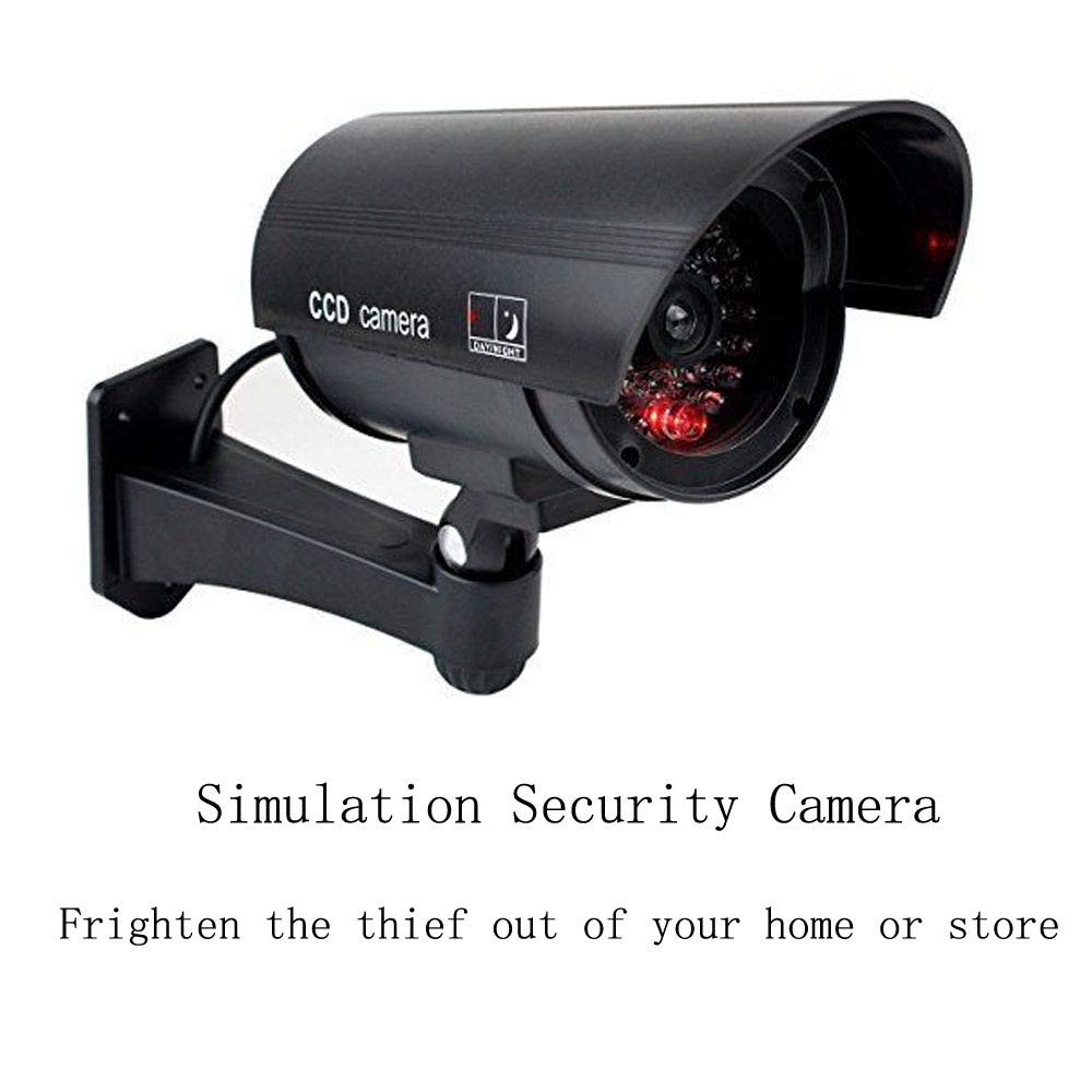 ELEAR™ 6 X noir Fausse sécurité fictive Caméra CCTV imperméable à l'eau IR LED Surveillance intérieure extérieure