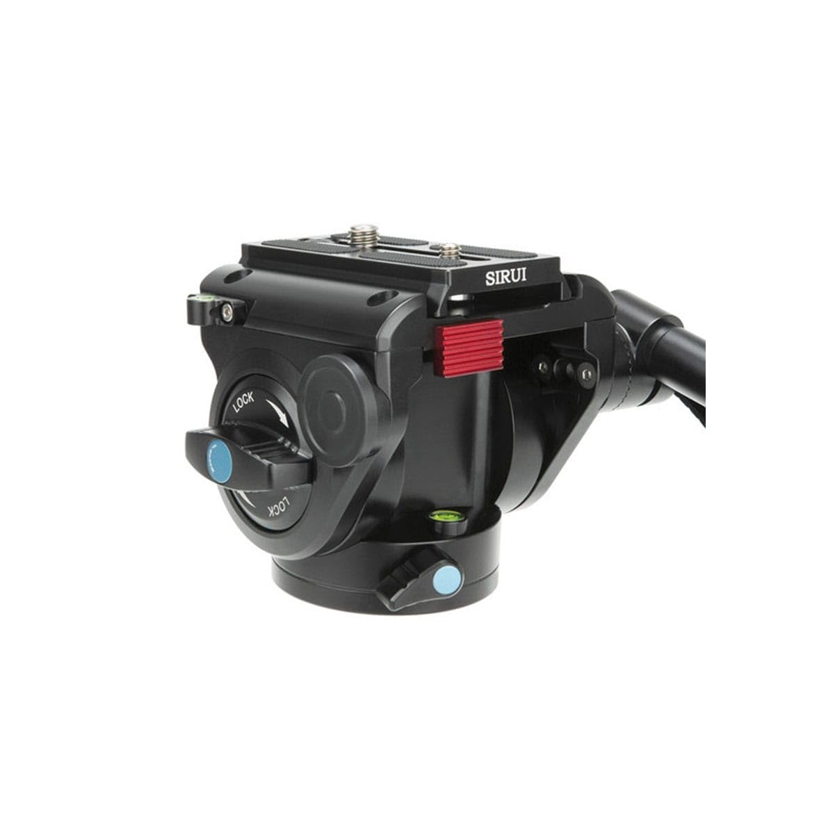 Sirui VH-10 Fluid - Rótula para cámaras de vídeo con Zapata rápida (90 mm, Base Plana, Brazo Extensible, Aluminio), Color Negro