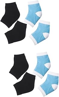 BESPORTBLE 4 Pares De Meias Hidratantes Meias De Salto Anti-Ressecamento Meias De Salto De Gel Meias De Gel De Tornozelo Meias De Proteção De Calcanhar Meias De Calcanhar Anti-Rachaduras