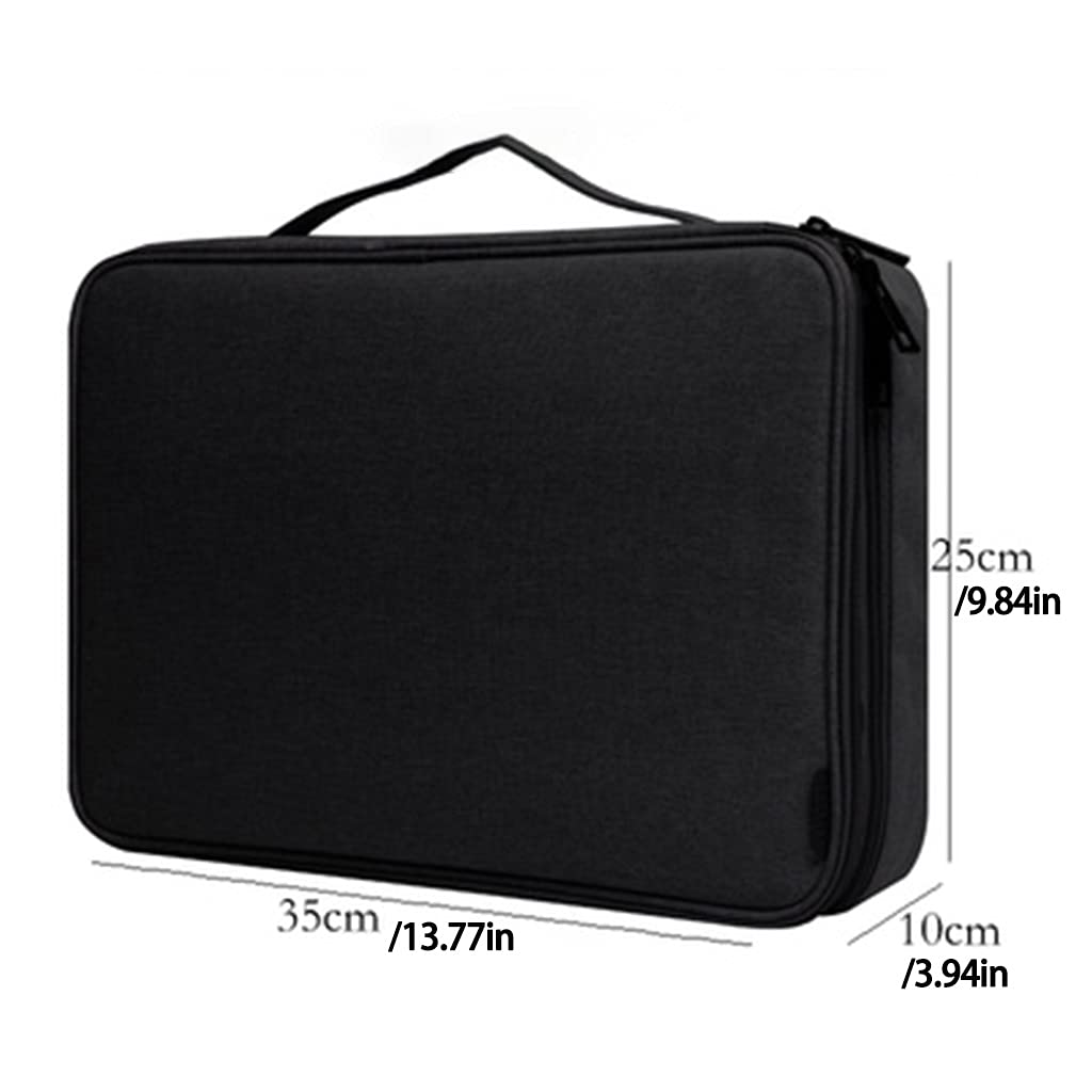 Busta per documenti, Portadocumenti con cerniera, borsa portadocumenti impermeabile grande, organizer for documenti, scatole archivio(Gray)