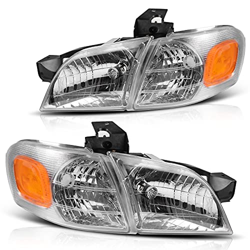 DWVO Headlights Assembly Compatible with 1997-2005 Chevy Venture 97-04 Oldsmobile Silhouette 97-98 Pontiac Trans Sport 99-05 Pontiac Montana Headlamp Replacement Pair