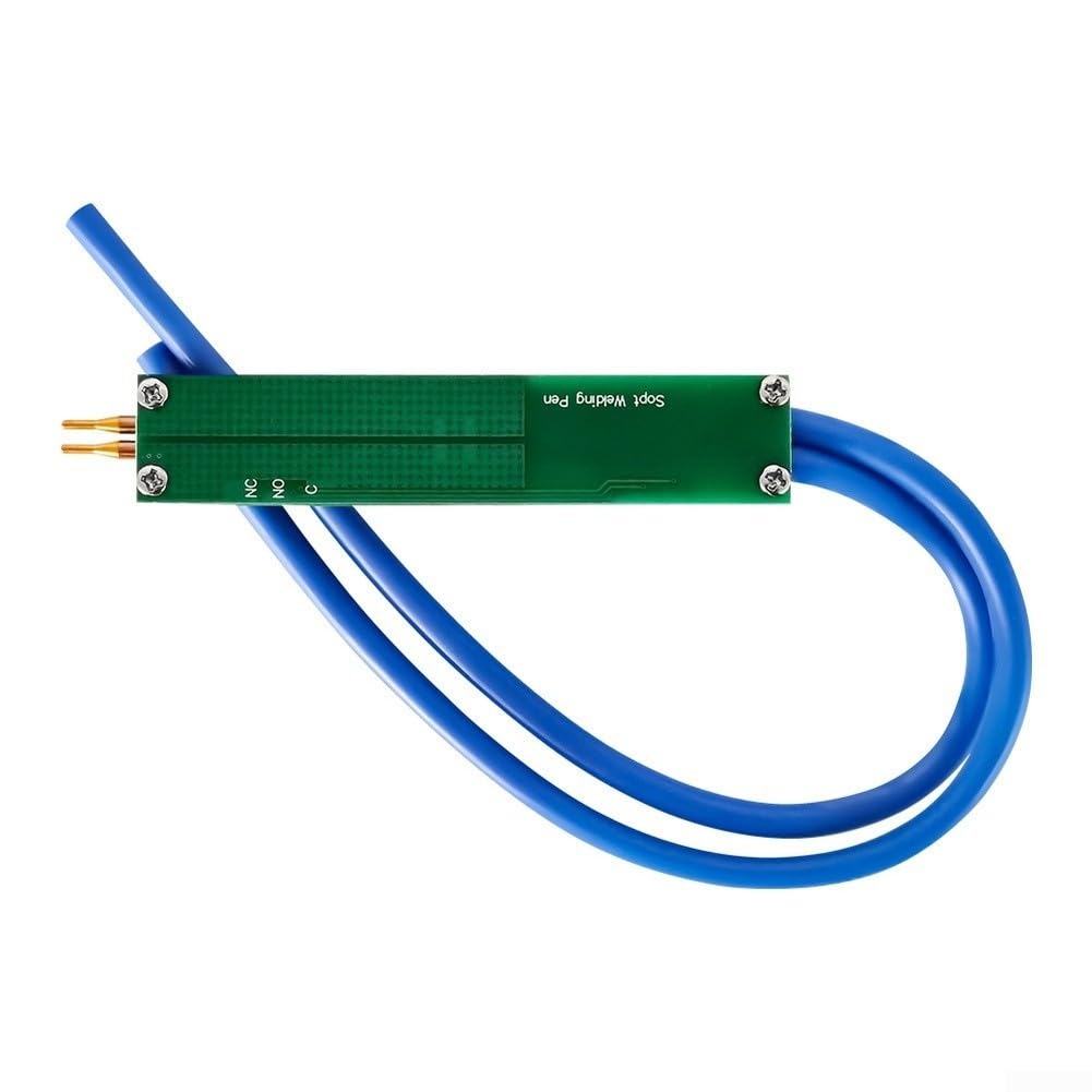 Multifunctional Spot Welding Pen with Semi-Spherical Tip, 10cm DIY PCB, High-Conductivity Copper Electrode for Spot Welding Machine, Flexible Silicone Wire