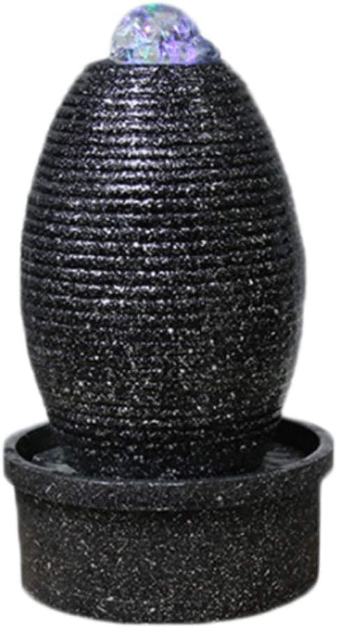 HOME CUBE Polyresin Tabletop Indoor Waterfall Fountain for Home Decor LED Light & Crystal Ball Showpiece Fountain for Living Room Office Housewarming Gift Zen Water Fountain-17.5x17.5x31cm (FT_014) (B0D9H8NJCH) Amazon Price History, Amazon Price Tracker