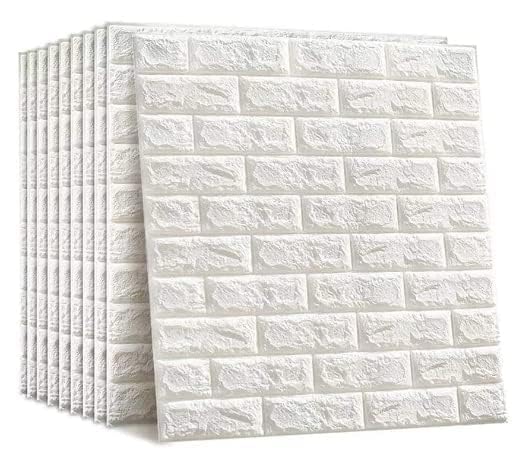AMC 3D White Brick Wall Sticker for Wall PE Foam Wall Stickers Self Adhesive DIY Wall Decor (Pack of 5 Sheets) (B0CFFPRFZW) Amazon Price History, Amazon Price Tracker