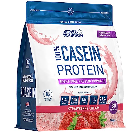 Applied Nutrition Casein Protein Powder - Micellar Casein Supplement Slow Release Protein (900g - 30 Servings)