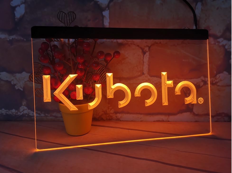 Led Light Sign For Kubota Tractors Parts and Repair Service gas station Shop Store Garage Beer Bar Pub Store Party Man Cave Wall Decor Best Gift - Ultimate Accessory Brighten Up Your Space