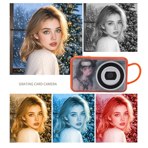 Cámara digital ASHATA 48MP 4K para vlogging orange miniatura 3