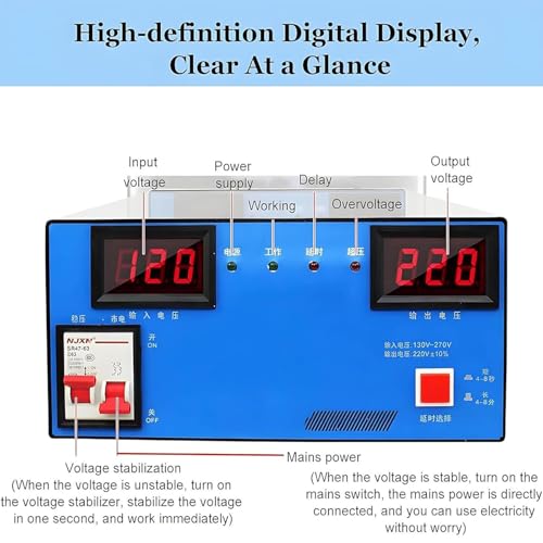 Régulateur de tension pour maison et bureau avec écran digital - 4