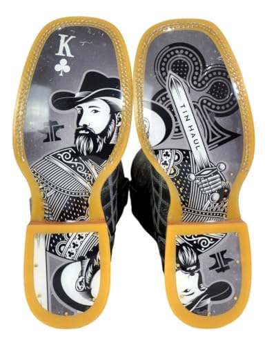 Tin Haul Men's King of Clubs Western Boot Broad Square Toe - 14-020-0077-0510 MU 10.5 D(M) US Multi3