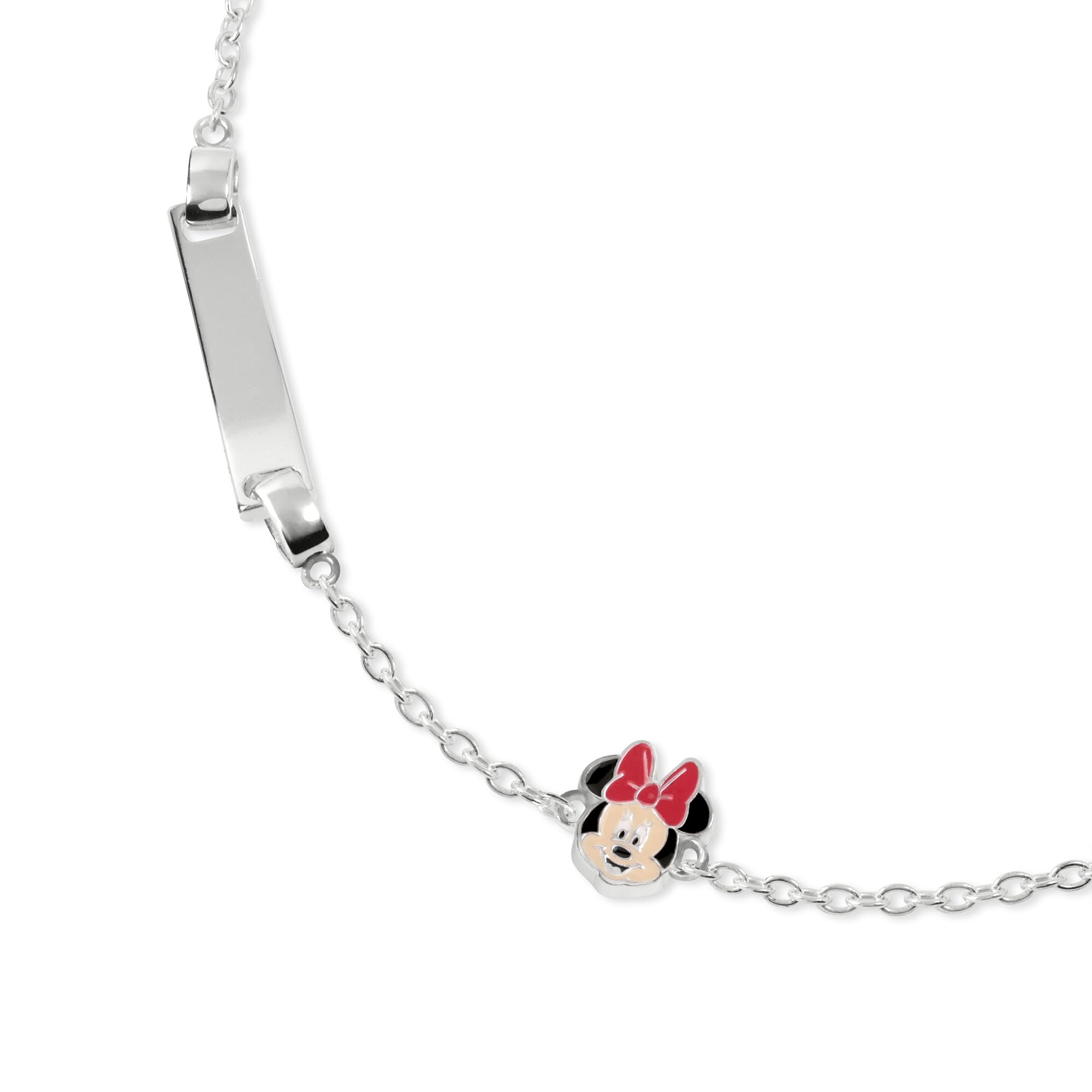 Disney Braccialetto in argento Sterling 925 con placca di Minnie