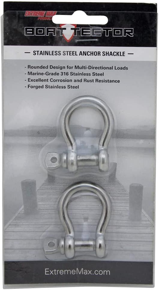 Extreme Max 3006.6611 BoatTector Stainless Steel Marine Anchor Shackle - 1/4"
