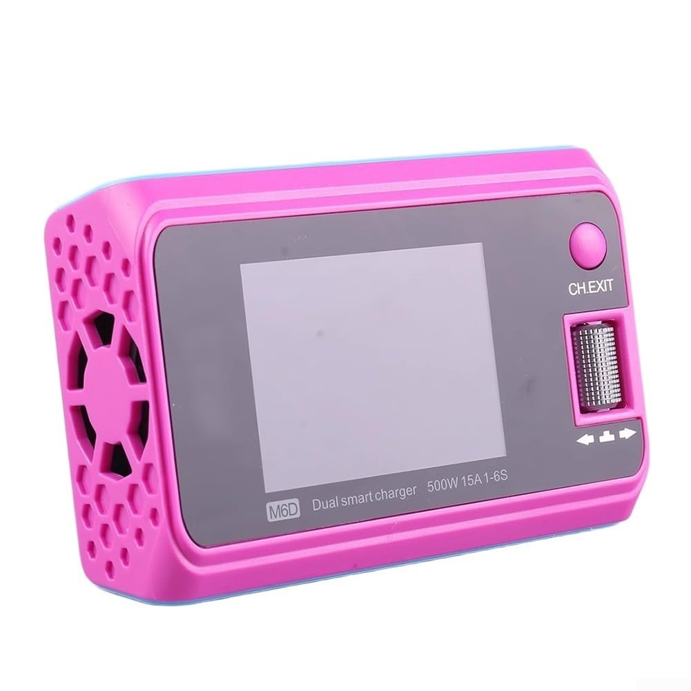 Cargador de doble canal de 500 W para baterías de litio 6S con gestión inteligente de energía y diseño de disipación rápida de calor (B)