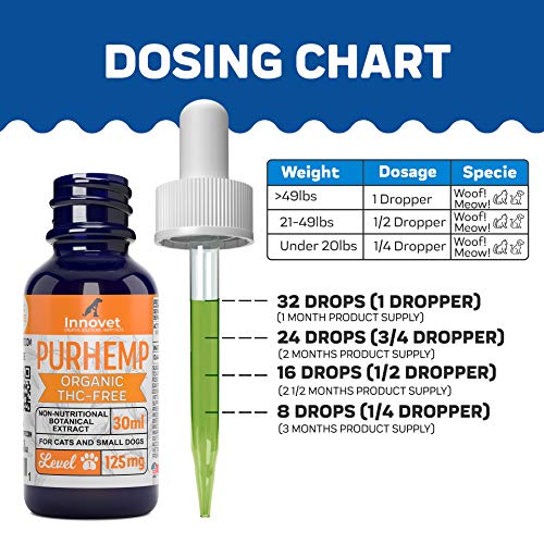 Innovet Pet Products - PurHemp+ Hemp Oil for Dogs and Cats: 100% Organic Natural Calming Drops - Anxiety Support - Hip… - Image 5