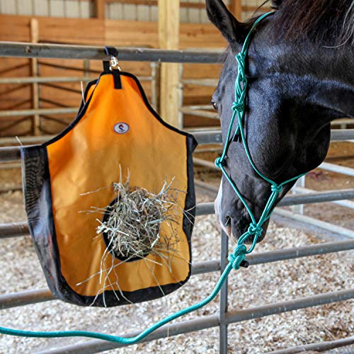 Majestic Ally Bolsa para alimentador de feno 1200 D para cavalos, ovelhas com acabamento refletivo -