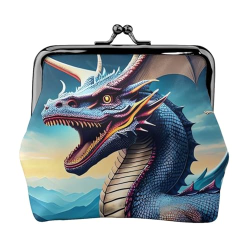 Porte-monnaie dragon fini les pièces perdues pochette cuir synthétique