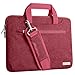 TECHGEAR Case for 11" - 12.3" Laptops, Portable Multi-functional Laptop Case with Adjustable Shoulder Strap, Luggage Strap & Suppressible Handles, Portable Sleeve Organiser Case Cover + Pockets RED