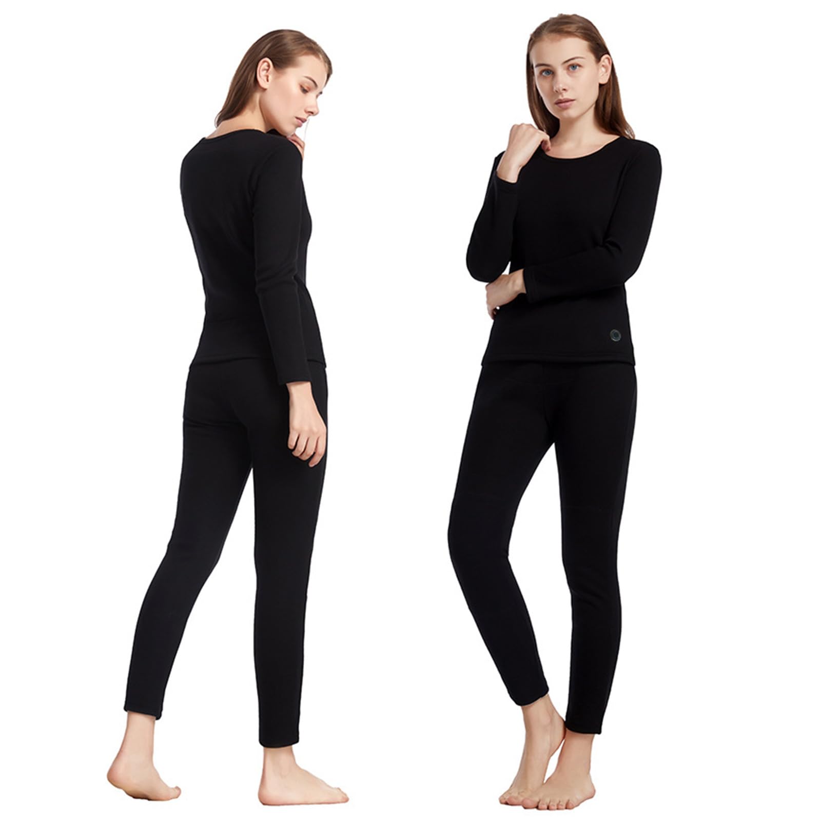 Set di Biancheria Intima Termica riscaldata elettricamente, Pantaloni e Top riscaldati da Viaggio da Donna, Set di Mutande Lunghe Foderate in Pile