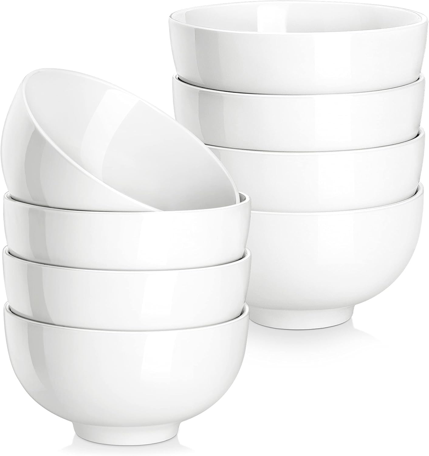 Product image of MALACASA Small White Bowls Set of 8, 10 Oz Ice Cream Bowls - Little Ceramic Bowls for Bouillon,Side Dishes, Dessert, Oatmeal, Fruit, Portion Control - Dishwasher & Microwave Safe.