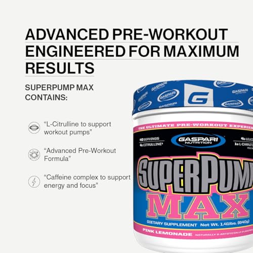 Image of Gaspari Nutrition SuperPump MAX, The Ultimate Pre Workout Powder, Sustained Energy Preworkout, Nitric Oxide Booster, Muscle Growth, Recovery & Replenishes Electrolytes (40 Serving, Orange Cooler)