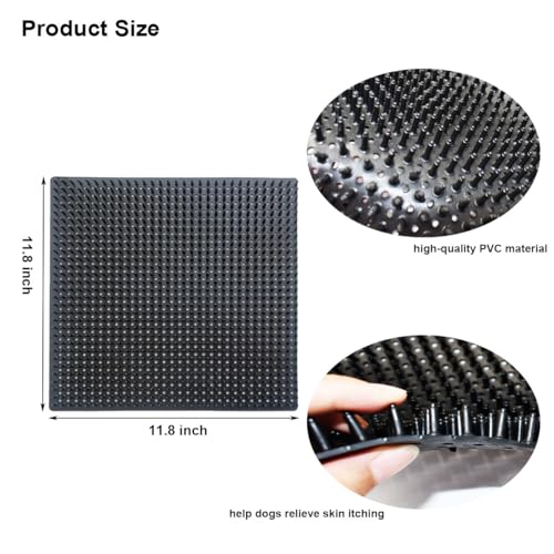 2 pads rascadores de PVC para perro 11.8 x 11.8 pulgadas miniatura 2
