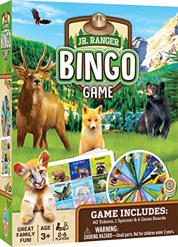 MasterPieces Officially Licensed Games – Jr Ranger Bingo Game - Tabletop Game for Kids & Family