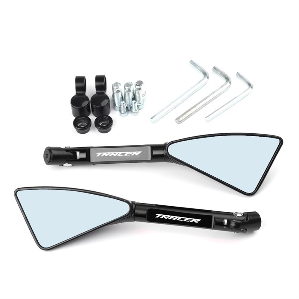 Espejos retrovisores MT-07 y MT-09 de aluminio mecanizado CNC con acabado negro premium texturizado