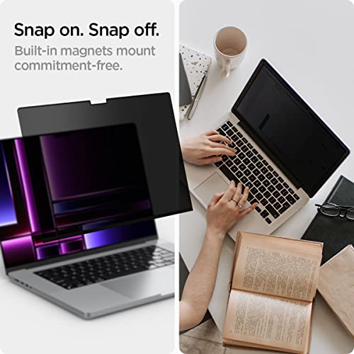 Spigen Privacy Filter Screen Protector [Safeview] Designed For Macbook Pro 16 Inch (M2 Pro / M2 Max / M1 Pro / M1 Max) #TOP5