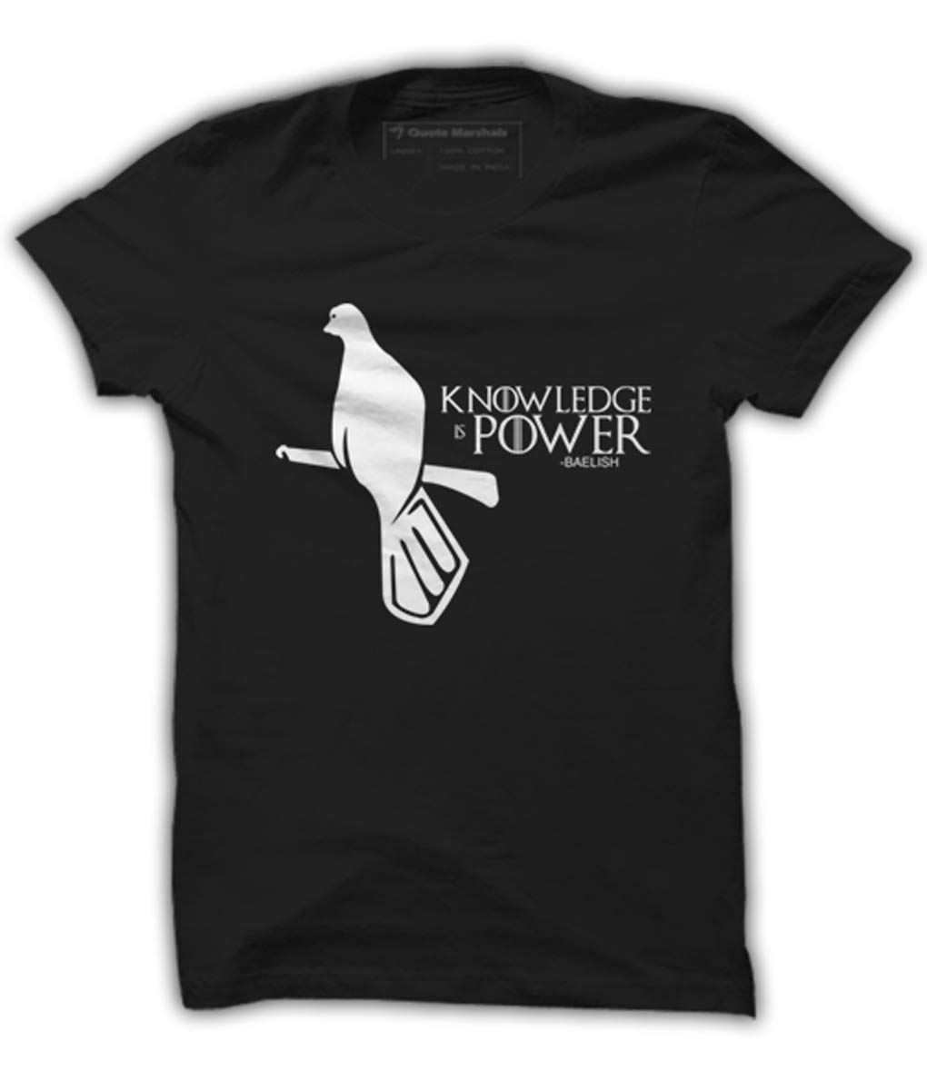 Quote MarshalsGOT (Game of Thrones) Petyr Baelish Black Cotton T-Shirt for Men's