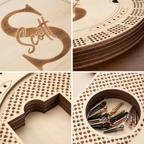 Juego de Mesa Cribbage Personalizable de Madera miniatura 3