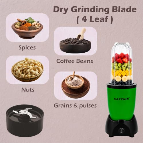 Image of Captain Nutri Blender 500W (3 Jars, 2 Blades)