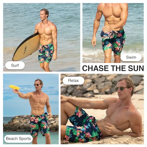 Image of Kanu Surf Men's Big Viper Extended Size Stripe Swim Trunk