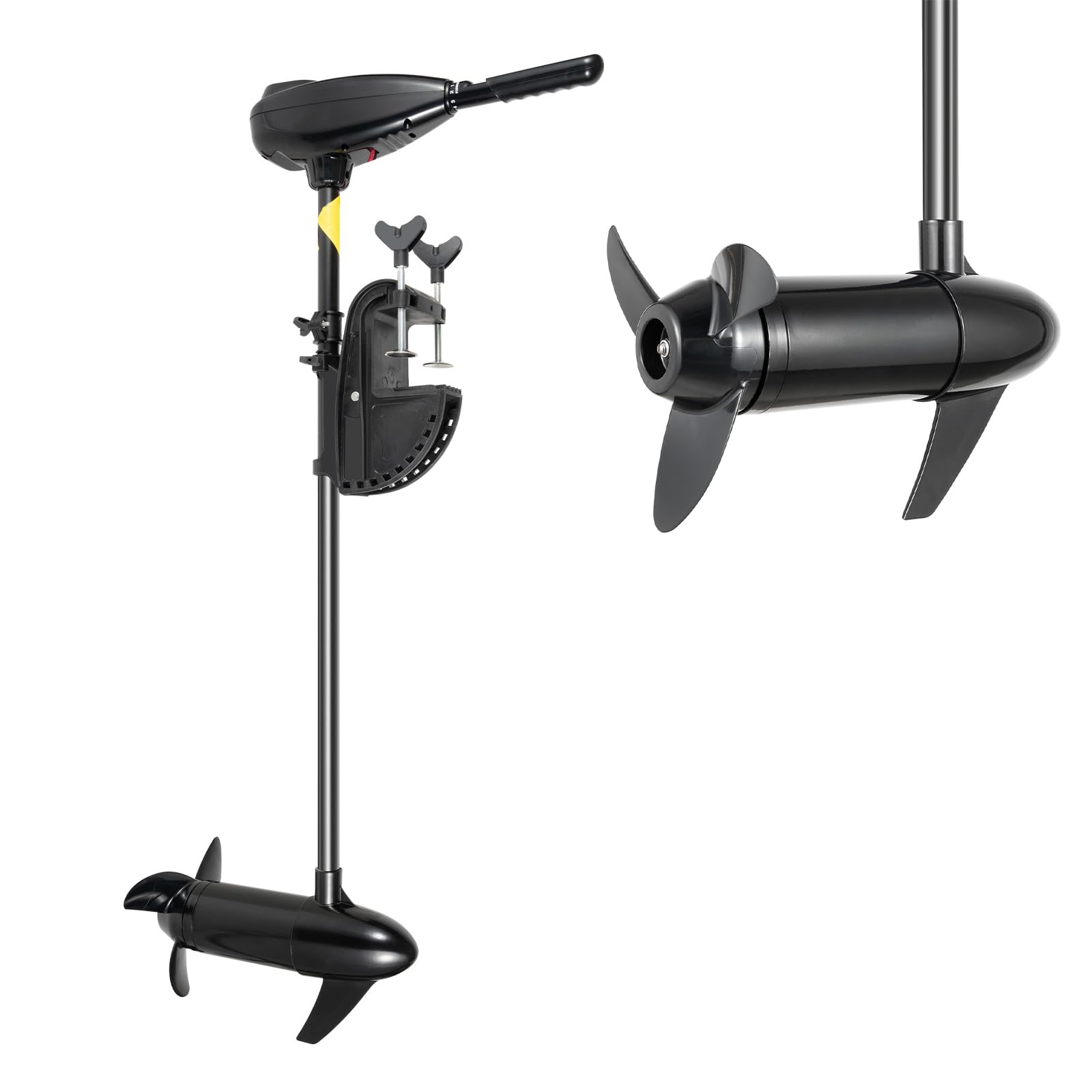 Motore fuoribordo elettrico 80 LBS, motore fuoribordo 36 kg/80 lbsForza di spinta in avanti, 5 marce, retromarce, 3 marce, 12 V, 800 W