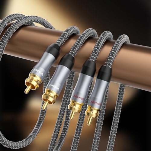 Câble audio stéréo 2RCA mâle vers 2RCA mâle VANAUX pour caisson de basses 3m - 2