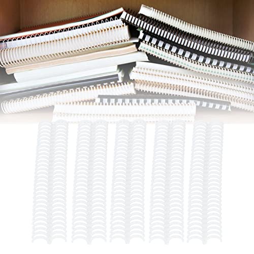 ZLXHDL 10 Stück Kunststoff-Kamm-Binderücken, 2,3 Cm, 22 Mm Innendurchmesser Bindekämme, 30 Löcher Bindekämme aus Kunststoff, Binderücken Für A4-A5-Notizbücher(Weiss)