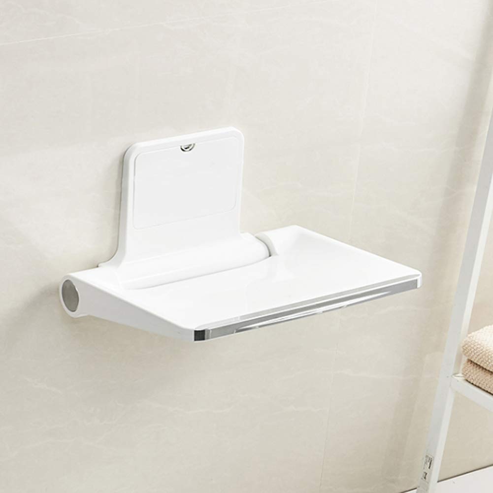 Shower Seat Folding Durable Foldable Bath Seats Pp and Stainless Steel Material with Wall Mounted Brackets Chairs Suitable for the Elderly Pregnant Women the Disabled