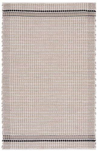 Tapete decorativo beige y negro 5x8 SAFAVIEH miniatura 2