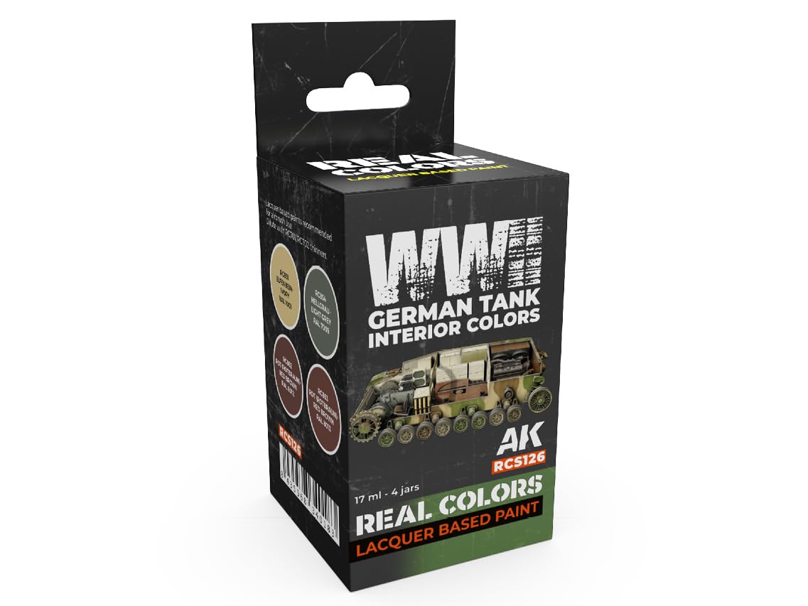 Ak Interactive Ak Real Colors Set Rcs126 Wwii German Tank Interior Colors (4X17ml)