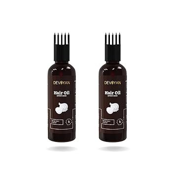 Deviyan Onion Seed Hair Oil with Applicator, Natural Oil Blend, Trusted, Prevents Breakage, Fights Dandruff, Reduce Split Ends & Seals Moisture In Dry Hair, Hair Fall Control Pack of 2 (100 ml x 2)