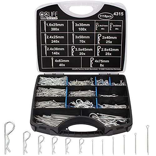 CCLIFE 1118 Piezas pasadores partidos, 6 tamaños,...